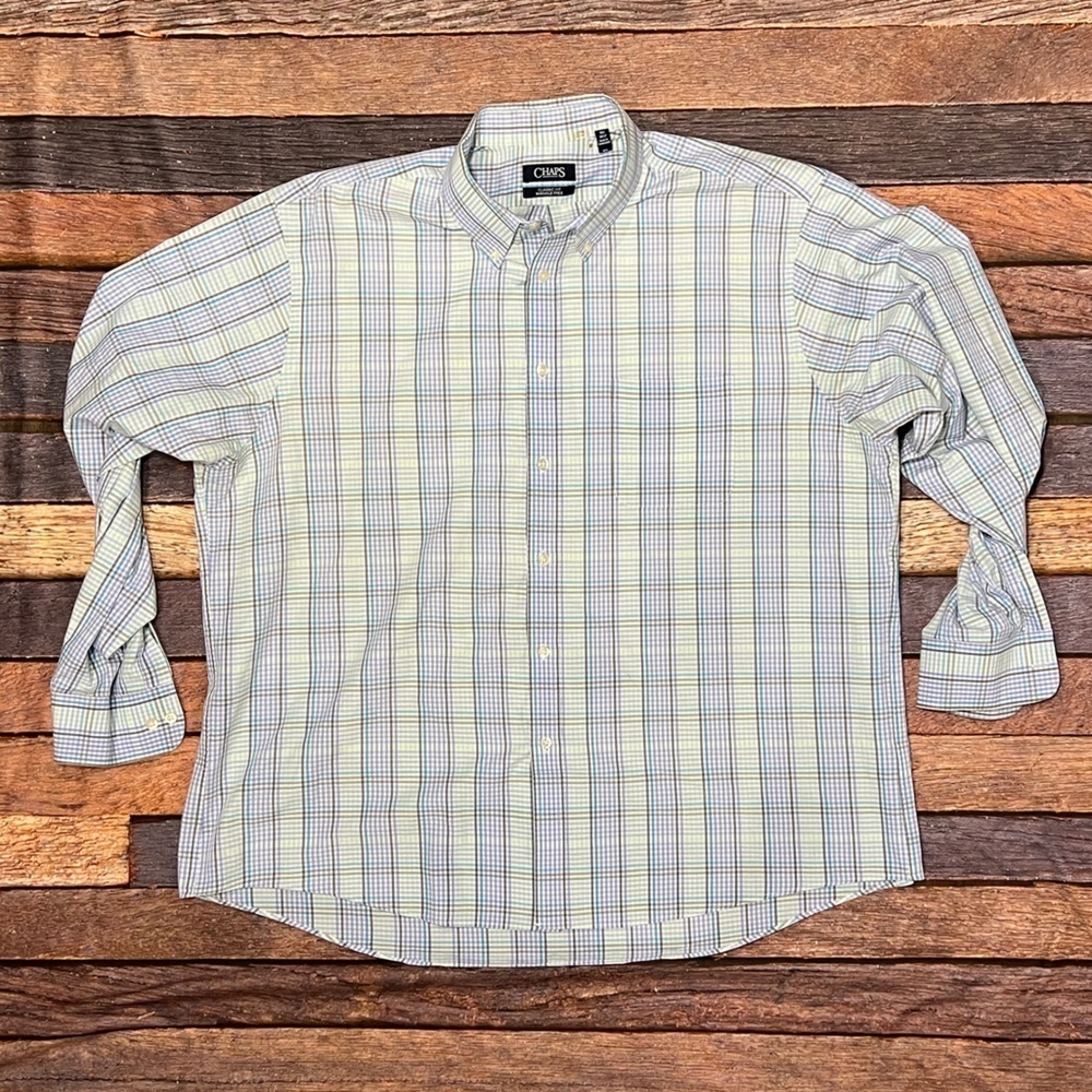 Chaps Classic Fit Button Down Long Sleeve Dress Shirt Men's
